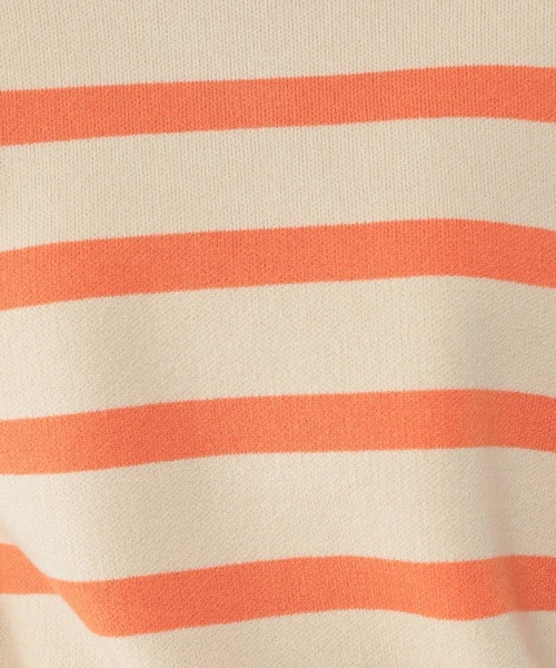 studio CLIP（スタディオクリップ）の「【お手入れラクラクニット】12ゲージソフィニーボーダープルオーバー（ニット/セーター・レディース・ブラック/ネイビー/オレンジ/グリーン/オフホワイト/モカ・FREE）」の10枚目の写真