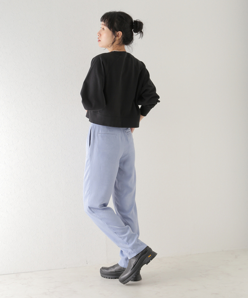 U by SPICK&SPAN（ユーバイスピックアンドスパン）の「【ALORE/アローレ】 20/ソウテンジク クロップドラグランT（Tシャツ/カットソー・レディース・グリーン/ホワイト/ベージュ系その他/ピンク・FREE）」の7枚目の写真