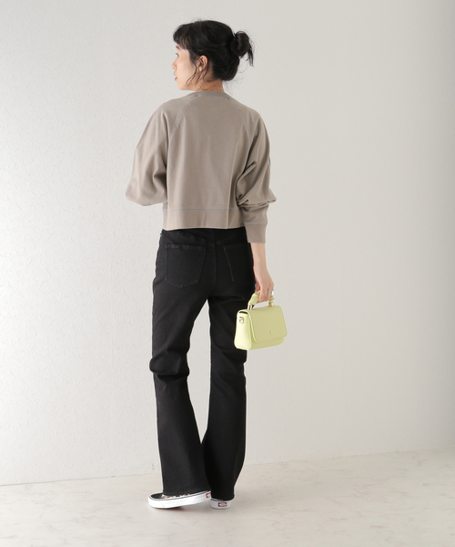 U by SPICK&SPAN（ユーバイスピックアンドスパン）の「【ALORE/アローレ】 20/ソウテンジク クロップドラグランT（Tシャツ/カットソー・レディース・グリーン/ホワイト/ベージュ系その他/ピンク・FREE）」の11枚目の写真