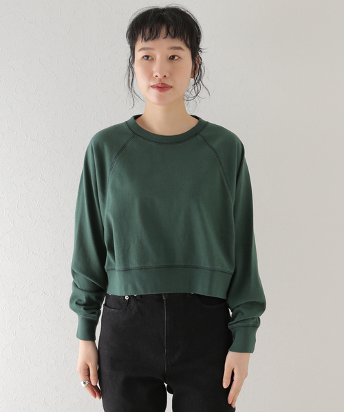 U by SPICK&SPAN（ユーバイスピックアンドスパン）の「【ALORE/アローレ】 20/ソウテンジク クロップドラグランT（Tシャツ/カットソー・レディース・グリーン/ホワイト/ベージュ系その他/ピンク・FREE）」の17枚目の写真
