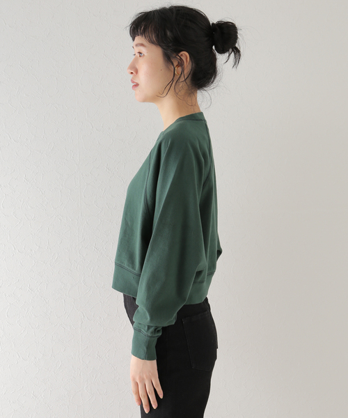 U by SPICK&SPAN（ユーバイスピックアンドスパン）の「【ALORE/アローレ】 20/ソウテンジク クロップドラグランT（Tシャツ/カットソー・レディース・グリーン/ホワイト/ベージュ系その他/ピンク・FREE）」の18枚目の写真