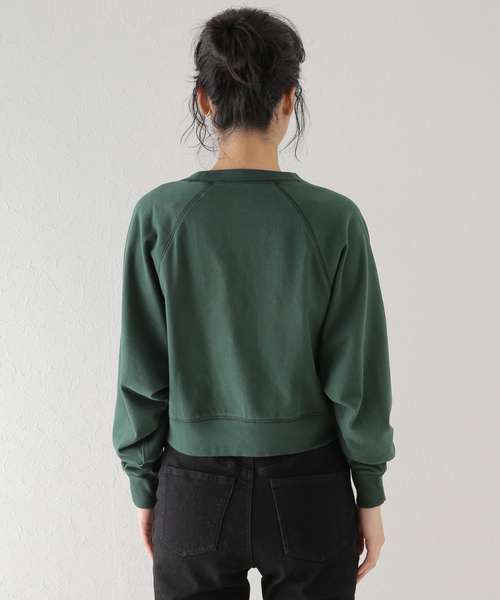 U by SPICK&SPAN（ユーバイスピックアンドスパン）の「【ALORE/アローレ】 20/ソウテンジク クロップドラグランT（Tシャツ/カットソー・レディース・グリーン/ホワイト/ベージュ系その他/ピンク・FREE）」の19枚目の写真