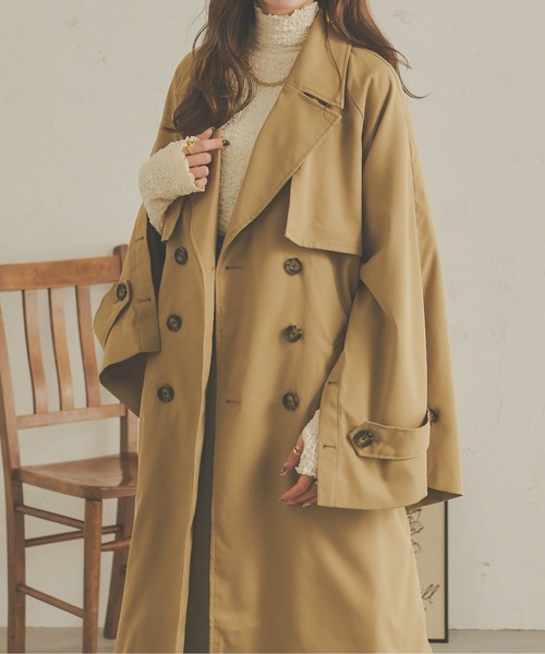 Ambre Neige(アンブルネージュ)の「袖スリットトレンチコート/【WEB/EC限定商品】(トレンチコート・レディース・ベージュ/アイボリー・FREE)」の11枚目の写真