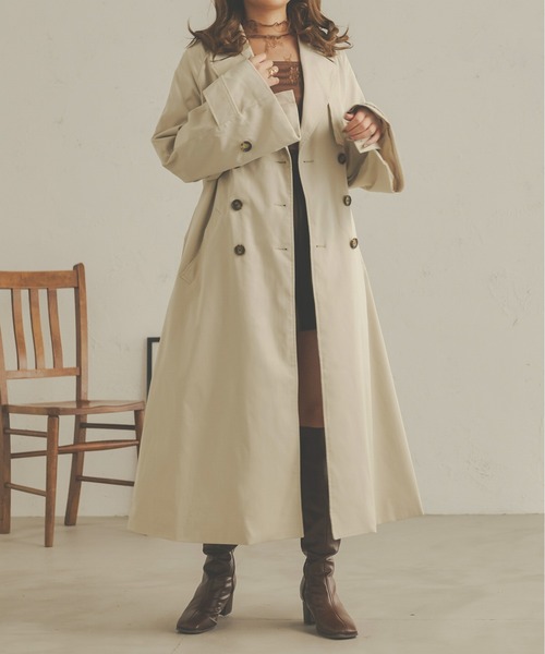 Ambre Neige(アンブルネージュ)の「袖スリットトレンチコート/【WEB/EC限定商品】(トレンチコート・レディース・ベージュ/アイボリー・FREE)」の9枚目の写真