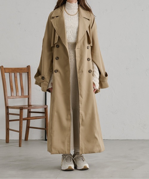 Ambre Neige(アンブルネージュ)の「袖スリットトレンチコート/【WEB/EC限定商品】(トレンチコート・レディース・ベージュ/アイボリー・FREE)」の14枚目の写真