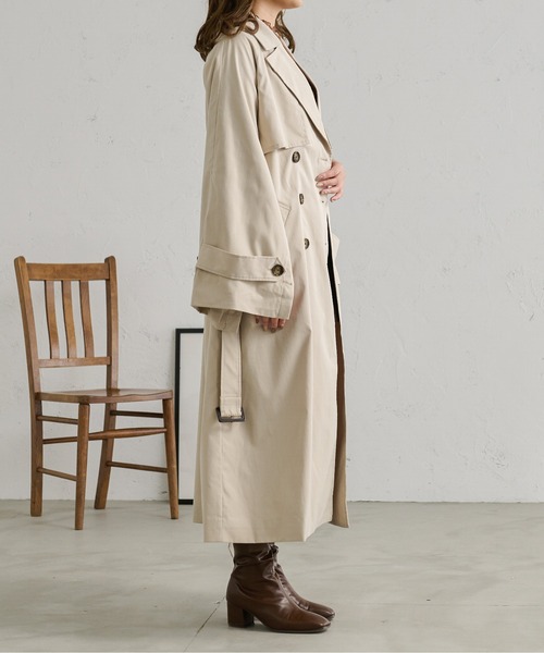 Ambre Neige(アンブルネージュ)の「袖スリットトレンチコート/【WEB/EC限定商品】(トレンチコート・レディース・ベージュ/アイボリー・FREE)」の20枚目の写真
