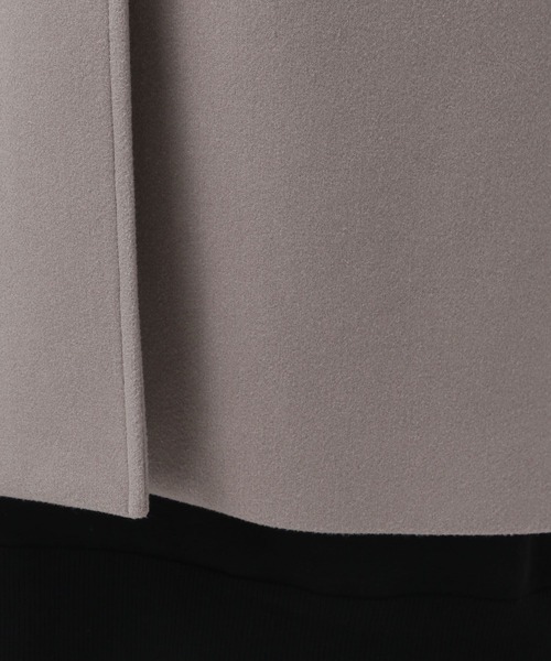 BAYFLOW（ベイフロー）の「ウーリーテックＶネックコート（ノーカラーコート・レディース・ブラック/ブラウン/グリーン・SMALL/MEDIUM/X-SMALL）」の10枚目の写真