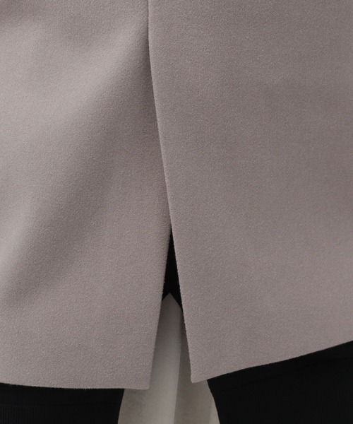 BAYFLOW（ベイフロー）の「ウーリーテックＶネックコート（ノーカラーコート・レディース・ブラック/ブラウン/グリーン・SMALL/MEDIUM/X-SMALL）」の7枚目の写真