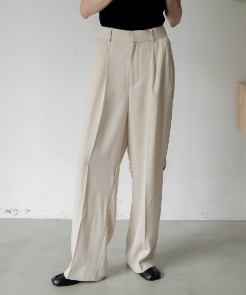 VACANCY(ヴァカンシー)の「ボンテージスラックスパンツ(スラックス・レディース・チャコールグレー/アイボリー・FREE)」の13枚目の写真