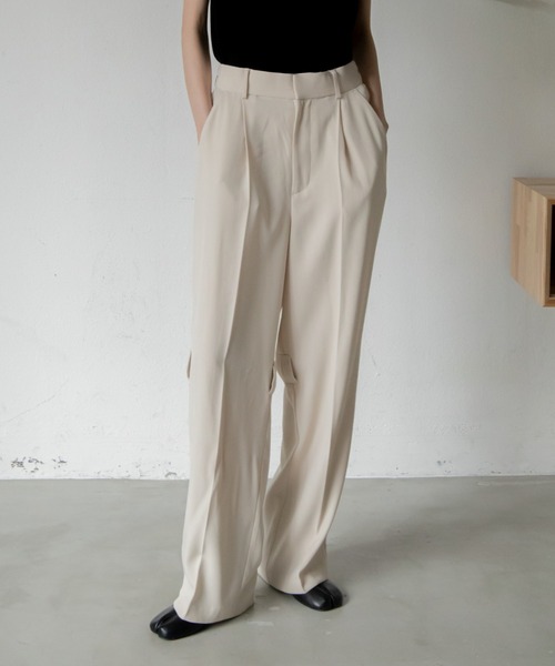 VACANCY(ヴァカンシー)の「ボンテージスラックスパンツ(スラックス・レディース・チャコールグレー/アイボリー・FREE)」の18枚目の写真