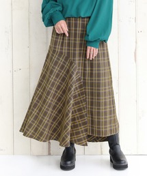 osharewalker | 『チェック柄アシメフレアスカート』(スカート)