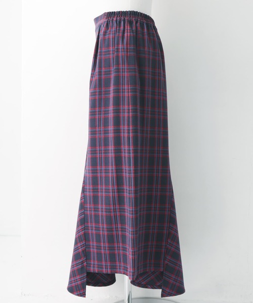 osharewalker（オシャレウォーカー）の「【廃盤】『チェック柄アシメフレアスカート』（スカート・レディース・イエロー/レッド・1/2）」の15枚目の写真