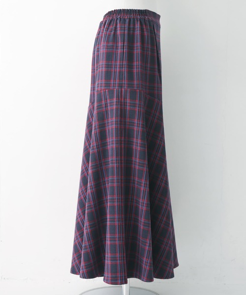 osharewalker（オシャレウォーカー）の「【廃盤】『チェック柄アシメフレアスカート』（スカート・レディース・イエロー/レッド・1/2）」の12枚目の写真