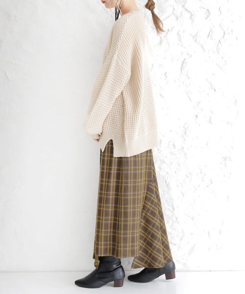 osharewalker（オシャレウォーカー）の「【廃盤】『チェック柄アシメフレアスカート』（スカート・レディース・イエロー/レッド・1/2）」の21枚目の写真
