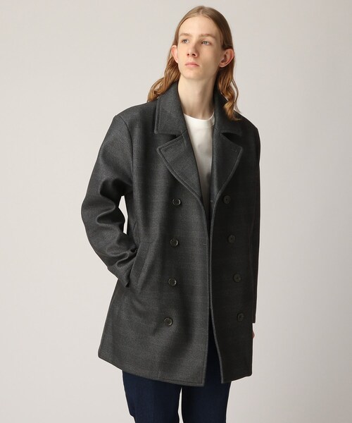 tk.TAKEO KIKUCHI(ティーケータケオキクチ)の「◆テックメルトンダブルコート(ピーコート・メンズ・ブラック/ネイビー/グレー系3・01/02/03/04)」の3枚目の写真