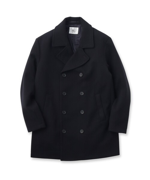 tk.TAKEO KIKUCHI(ティーケータケオキクチ)の「◆テックメルトンダブルコート(ピーコート・メンズ・ブラック/ネイビー/グレー系3・01/02/03/04)」の12枚目の写真