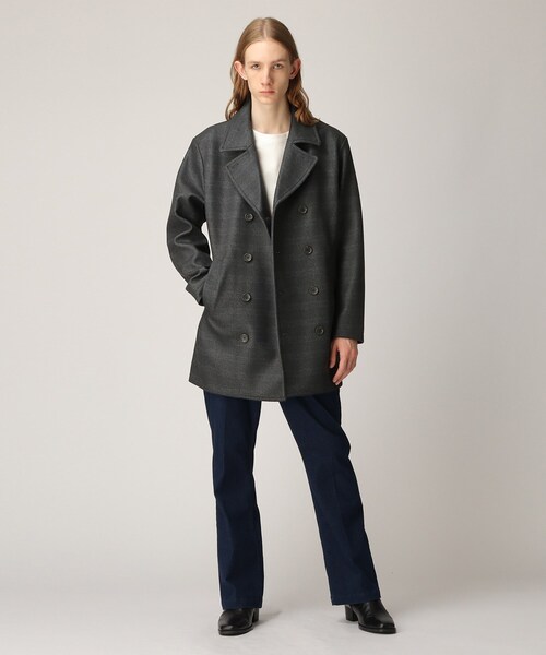 tk.TAKEO KIKUCHI(ティーケータケオキクチ)の「◆テックメルトンダブルコート(ピーコート・メンズ・ブラック/ネイビー/グレー系3・01/02/03/04)」の7枚目の写真