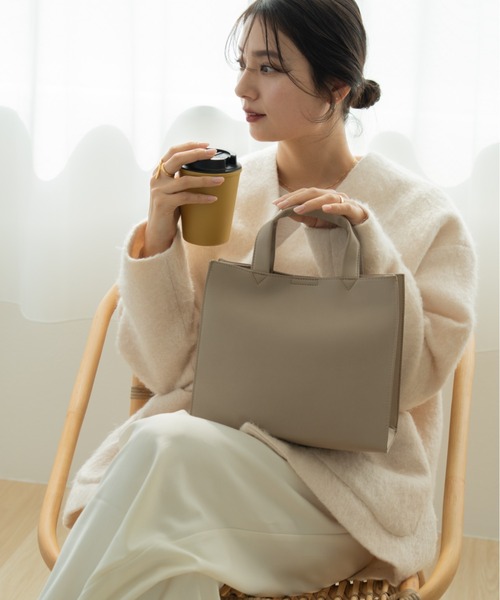 セール】Rename フェイクレザー スクエア シンプル ミニ ワンハンドル