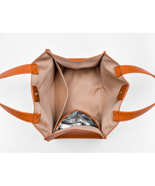 Rename（リネーム）の「Rename フェイクレザー スクエア シンプル ミニ ワンハンドル ハンドバッグ（トートバッグ・レディース・ブラック/グリーン/キャメル/グレー/ブラウン系その他/グレイッシュベージュ・FREE）」の19枚目の写真