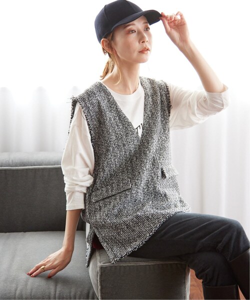 JOURNAL STANDARD relume（ジャーナルスタンダード　レリューム）の「《追加》ツイードフリンジベスト（ベスト・レディース・ブラック・FREE）」の15枚目の写真