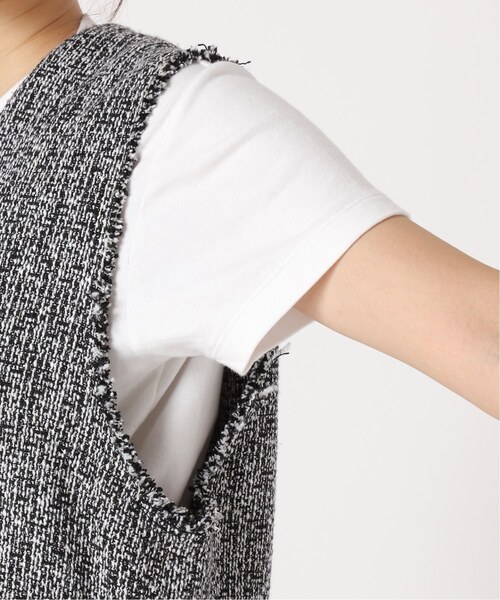 JOURNAL STANDARD relume（ジャーナルスタンダード　レリューム）の「《追加》ツイードフリンジベスト（ベスト・レディース・ブラック・FREE）」の2枚目の写真