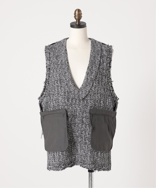 JOURNAL STANDARD relume（ジャーナルスタンダード　レリューム）の「《追加》ツイードフリンジベスト（ベスト・レディース・ブラック・FREE）」の5枚目の写真