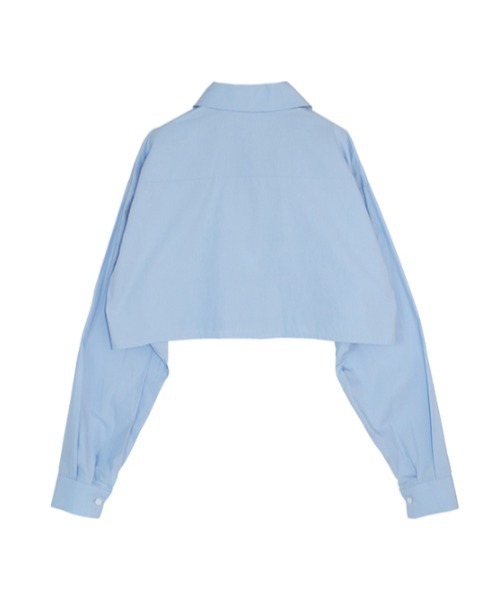 AMAIL（アマイル）の「Cropd minimam shirt（シャツ/ブラウス・レディース・ブルー/ブラック/ホワイト・FREE）」の8枚目の写真