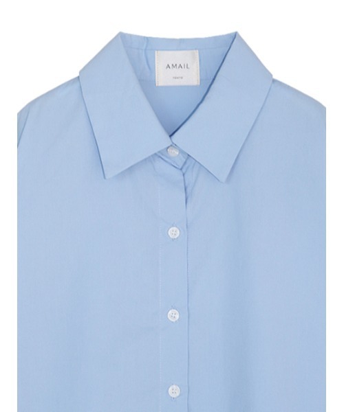 AMAIL（アマイル）の「Cropd minimam shirt（シャツ/ブラウス・レディース・ブルー/ブラック/ホワイト・FREE）」の11枚目の写真