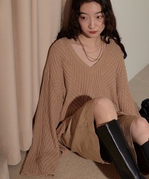 ECRIRE | Ｖネック リラックスニット(ニット/セーター)