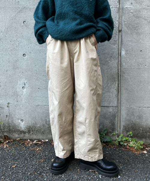 CIAOPANIC(チャオパニック)の「リップストップテーパードワイドパンツ(カーゴパンツ・レディース・ブラック/カーキ/ベージュ・FREE)」の3枚目の写真