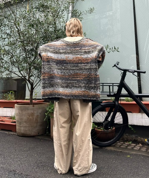 CIAOPANIC(チャオパニック)の「リップストップテーパードワイドパンツ(カーゴパンツ・レディース・ブラック/カーキ/ベージュ・FREE)」の5枚目の写真