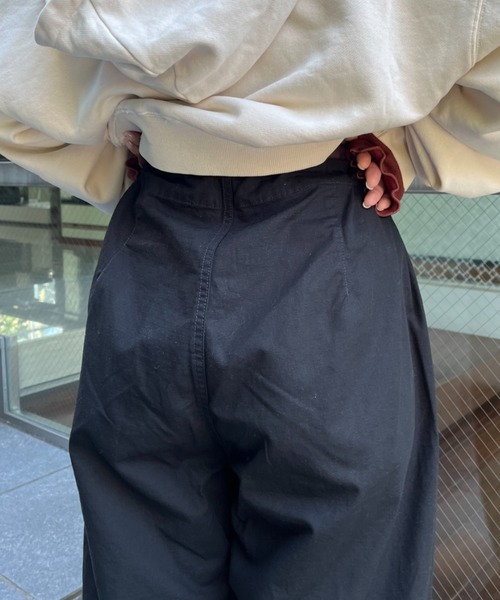 CIAOPANIC(チャオパニック)の「リップストップテーパードワイドパンツ(カーゴパンツ・レディース・ブラック/カーキ/ベージュ・FREE)」の13枚目の写真