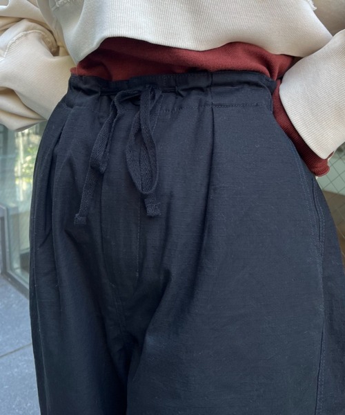 CIAOPANIC(チャオパニック)の「リップストップテーパードワイドパンツ(カーゴパンツ・レディース・ブラック/カーキ/ベージュ・FREE)」の11枚目の写真