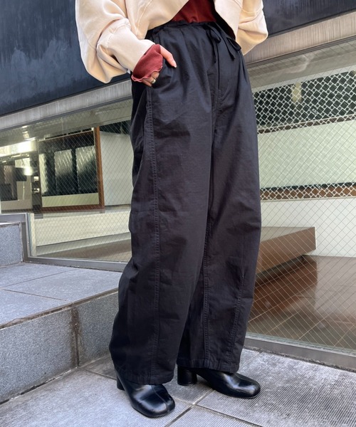 CIAOPANIC(チャオパニック)の「リップストップテーパードワイドパンツ(カーゴパンツ・レディース・ブラック/カーキ/ベージュ・FREE)」の6枚目の写真