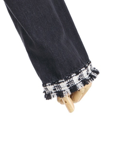 axes femme（アクシーズファム）の「ツイード×デニムジャケット（デニムジャケット・レディース・ブラック/インディゴブルー・FREE）」の16枚目の写真