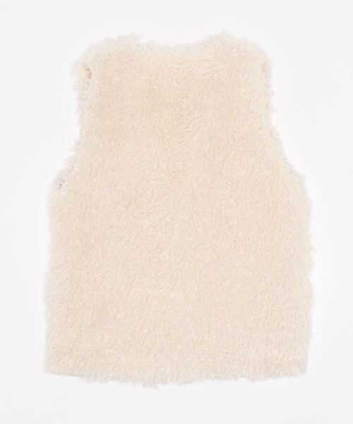 by LOVEiT（バイラビット）の「ボア　ジレ（ベスト・キッズ・アイボリー・120cm/130cm/160cm/140cm/150cm）」の3枚目の写真