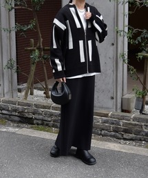 スティックZIPニットカーディガン