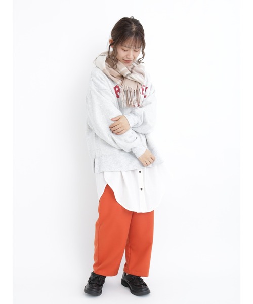 Samansa Mos2（サマンサ モスモス）の「ウールチェックマフラー（マフラー・レディース・レッド/ベージュ/ミント/モカ・ﾌﾘ-）」の14枚目の写真