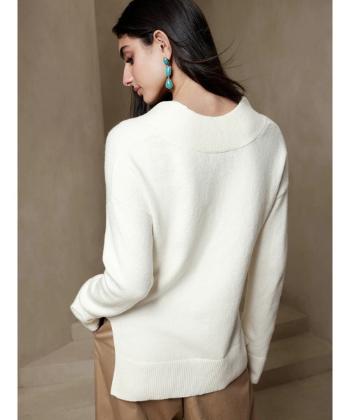 BANANA REPUBLIC FACTORY STORE（バナナリパブリック ファクトリーストア）の「BANANA REPUBLIC FACTORY STORE　　Vネックセーター（ニット/セーター・レディース・グリーン/イエロー/ライトグレー/ホワイト・S/M/L/XS）」の5枚目の写真