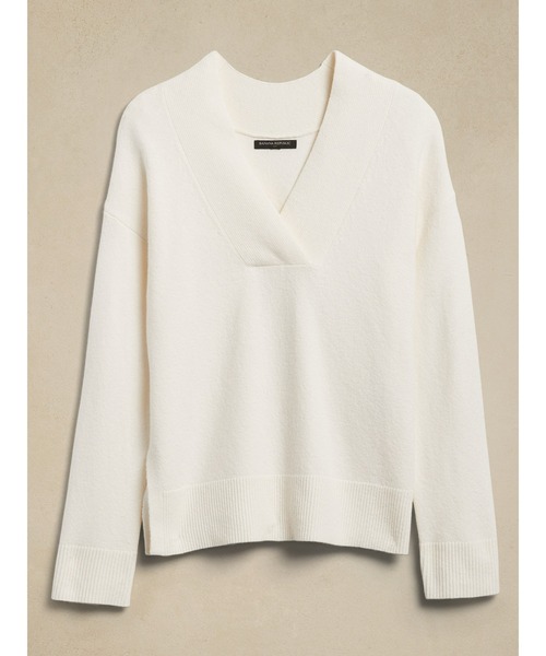 BANANA REPUBLIC FACTORY STORE（バナナリパブリック ファクトリーストア）の「BANANA REPUBLIC FACTORY STORE　　Vネックセーター（ニット/セーター・レディース・グリーン/イエロー/ライトグレー/ホワイト・S/M/L/XS）」の7枚目の写真