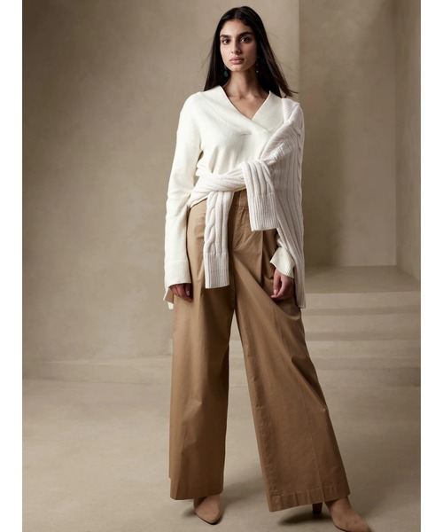 BANANA REPUBLIC FACTORY STORE（バナナリパブリック ファクトリーストア）の「BANANA REPUBLIC FACTORY STORE　　Vネックセーター（ニット/セーター・レディース・グリーン/イエロー/ライトグレー/ホワイト・S/M/L/XS）」の6枚目の写真