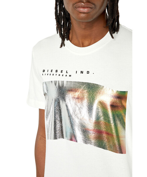DIESEL（ディーゼル）の「メンズ Tシャツ 箔プリント（Tシャツ