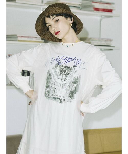 美品　jouetie ジュエティリメイクチュールカットワンピース（ブルー）　M jouetie リメイクチュールカットワンピース（ブルー
