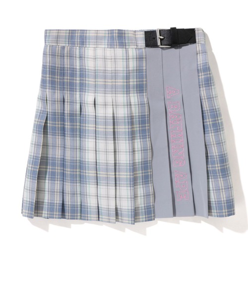 CHECK PLEATED SKIRT JR
