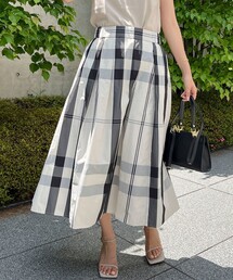 ウォッシャブルタフタチェックスカート