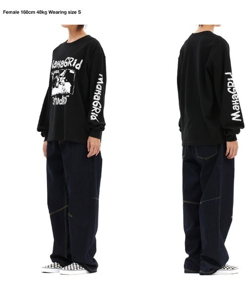 tシャツ 「mahagrid/マハグリッド」BACKSTAGE LS TEE/バックステージ 長袖Tシャツ レディース メンズ mahagrid/マハグリッド』BACKSTAGE LS TEE/バックステージ 長袖T