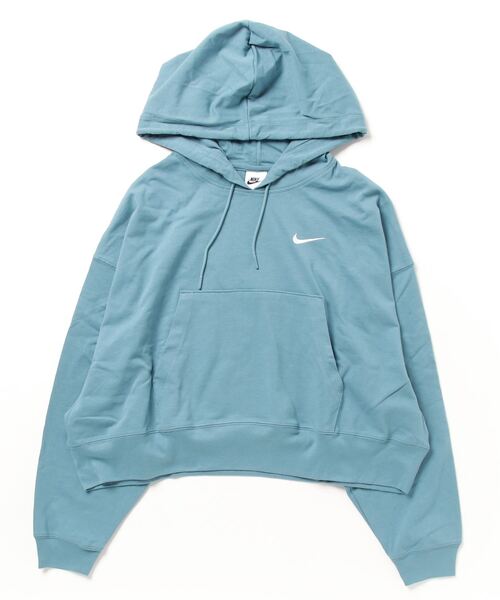 NIKE（ナイキ）の「NIKE/ナイキ W NSW JRSY OS PO HOODIE/オーバーサイズ プルオーバーパーカー（パーカー・レディース・ブラック/ホワイト/ブルー・XL/L/M/S）」の12枚目の写真