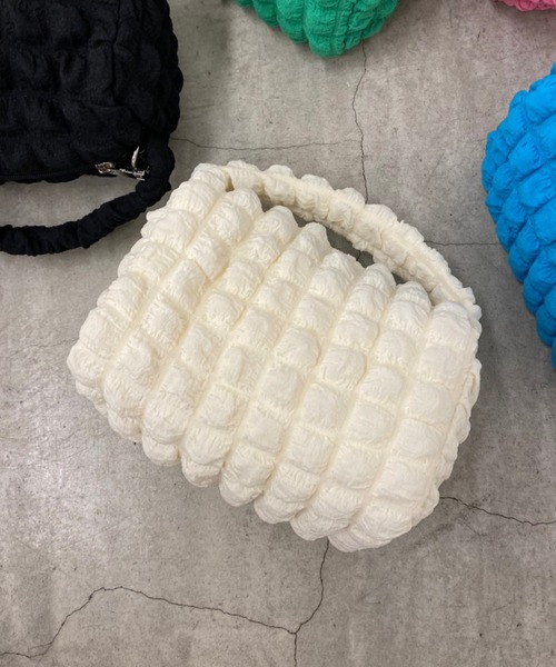 WEGO（ウィゴー）の「WEGO/ポップコーン2WAYミニショルダーバッグ（ショルダーバッグ・レディース・オフホワイト/グリーン/ブラック/ピンク/ブルー・FREE）」の2枚目の写真