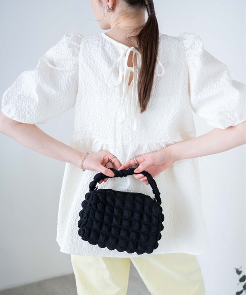 WEGO（ウィゴー）の「WEGO/ポップコーン2WAYミニショルダーバッグ（ショルダーバッグ・レディース・オフホワイト/グリーン/ブラック/ピンク/ブルー・FREE）」の10枚目の写真