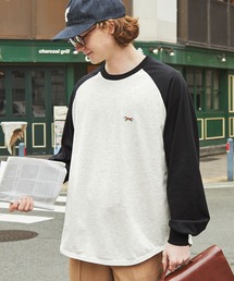 PENNEYS/ペニーズ 別注 THE FOX ロゴ ワッペン刺繍ワンポイント ラグランルーズ長袖Tシャツ